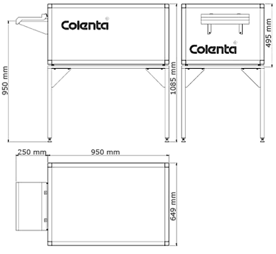 габаритные размеры проявочной машины colenta